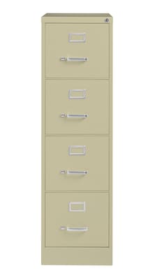 4-Drawer Vertical File Cabinet, Letter-Size, Putty, 22" Deep (17891)