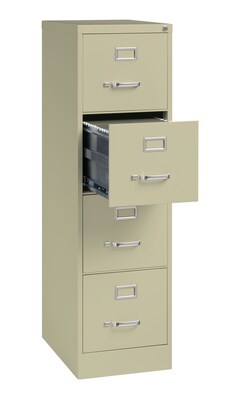 4-Drawer Vertical File Cabinet, Letter-Size, Putty, 22 Deep (17891)