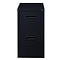 2-Drawer File Cabinet with Concealed Wheels, Black, 19" Deep (19531)