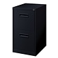 2-Drawer File Cabinet with Concealed Wheels, Black, 19" Deep (19531)