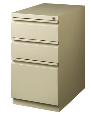3-Drawer Mobile File Cabinet, Putty, 23" Deep (19302)