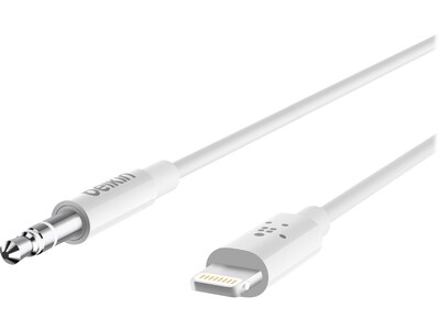 Belkin Lightning Audio Cable for iPhone/iPad/iPod Touch, White (AV10172bt06-WHT)