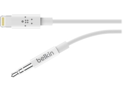 Belkin Lightning Audio Cable for iPhone/iPad/iPod Touch, White (AV10172bt06-WHT)