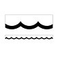 Schoolgirl Style Simply Stylish Black & White Wavy Line Scalloped Borders, 13/Pack (108357)