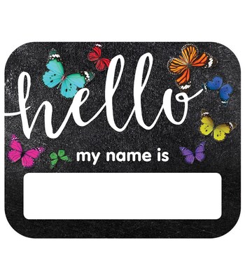 Schoolgirl Style Woodland Whimsy Hello Name Tags, 40/Pack (150070)