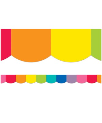 Schoolgirl Style Hello Sunshine Rainbow Scalloped Borders, 13/Pack (108360)