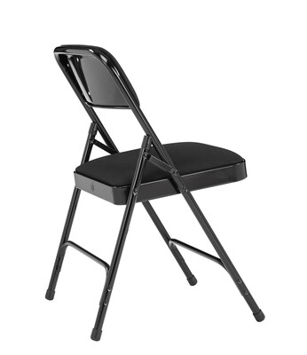 NPS® 2200 Series Fabric Armless Premium Folding Chair, Midnight Black