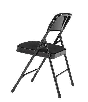 NPS® 2200 Series Fabric Armless Premium Folding Chair, Midnight Black