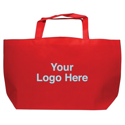 Custom Budget Shopping Tote Bag; 12x19-3/4", (QL47975)
