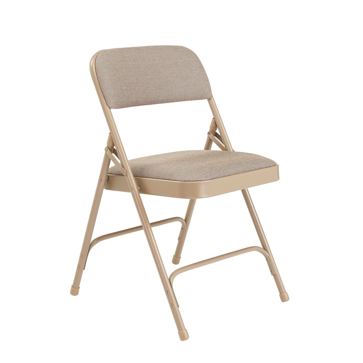 NPS® 2200 Series Fabric Armless Premium Folding Chair, Cafe Beige/Beige