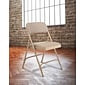 NPS® 2200 Series Fabric Armless Premium Folding Chair, Cafe Beige/Beige