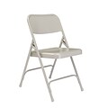 NPS #202 Premium All-Steel Folding Chairs, Grey/Grey - 100 Pack
