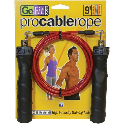 Gofit Pro Cable Jump Rope, Red (GOFGFPCR9)