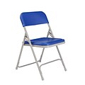 NPS #805 Premium Light-Weight Plastic Folding Chairs, Blue/Grey - 100 Pack