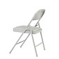 NPS Commercialine 950 Series Vinyl Upholstered Commercialine Folding Chairs, Gray/Gray, 4 Pack (952/4)