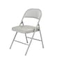 NPS Commercialine 950 Series Vinyl Upholstered Commercialine Folding Chairs, Gray/Gray, 4 Pack (952/4)