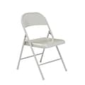 NPS Commercialine 900 Series Vinyl Upholstered Commercialine Folding Chairs, Gray, 4 Pack (902/4)