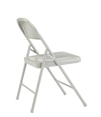 National Public Seating Commercialine 900 Series Metal Folding Chair, Gray, 4/Pack (902/4)