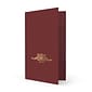 Custom Legal Two Pocket Presentation Folders, 9" x 14.5", Burgundy Linen 80#, 1 Standard Foil, 50/Pack
