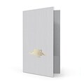 Custom Legal Two Pocket Presentation Folders, 9 x 14.5, Gray Linen 80#, 1 Standard Foil, 50/Pack
