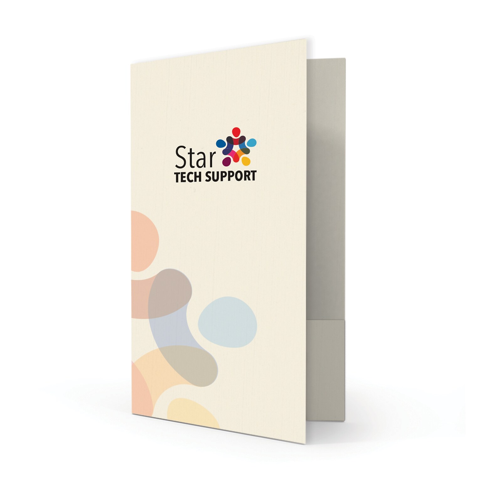 Custom Legal Two Pocket Presentation Folders, 9 x 14.5, Warm White Linen 80#, Full Color Printing, 50/Pack