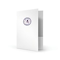 Custom Standard Two Pocket Presentation Folders, 9 x 12, White Semi-Gloss 12 Pt. C1S, 2 Standard I