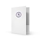 Custom Standard Two Pocket Presentation Folders, 9" x 12", White Smooth 80#, 2 Standard Inks, 50/Pack
