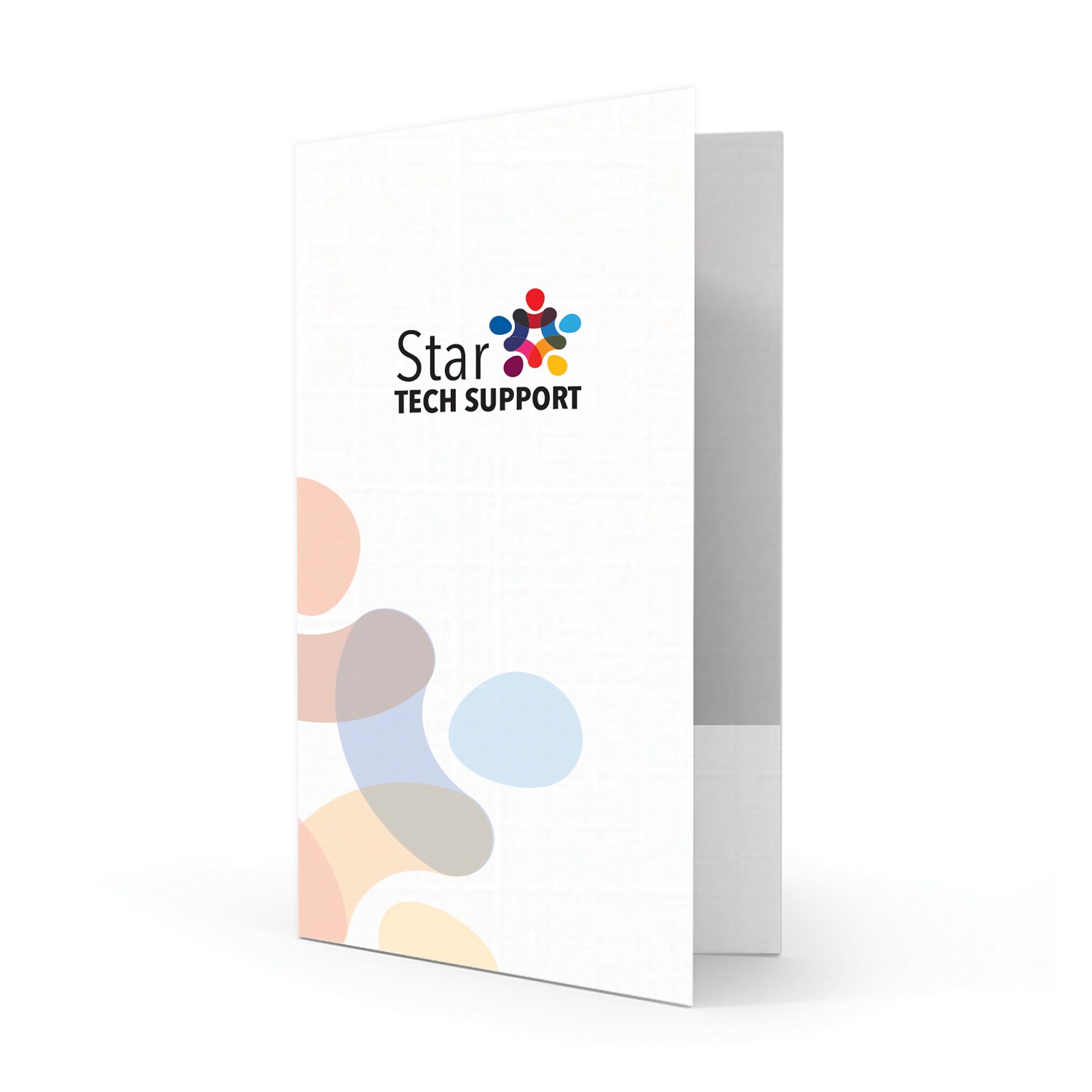 Custom Legal Two Pocket Presentation Folders, 9 x 14.5, Bright White Linen 80#, Full Color Printing, 50/Pack