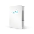 Custom Standard Two Pocket Presentation Folders, 9 x 12, White Semi-Gloss 12 Pt. C1S, 1 Standard I