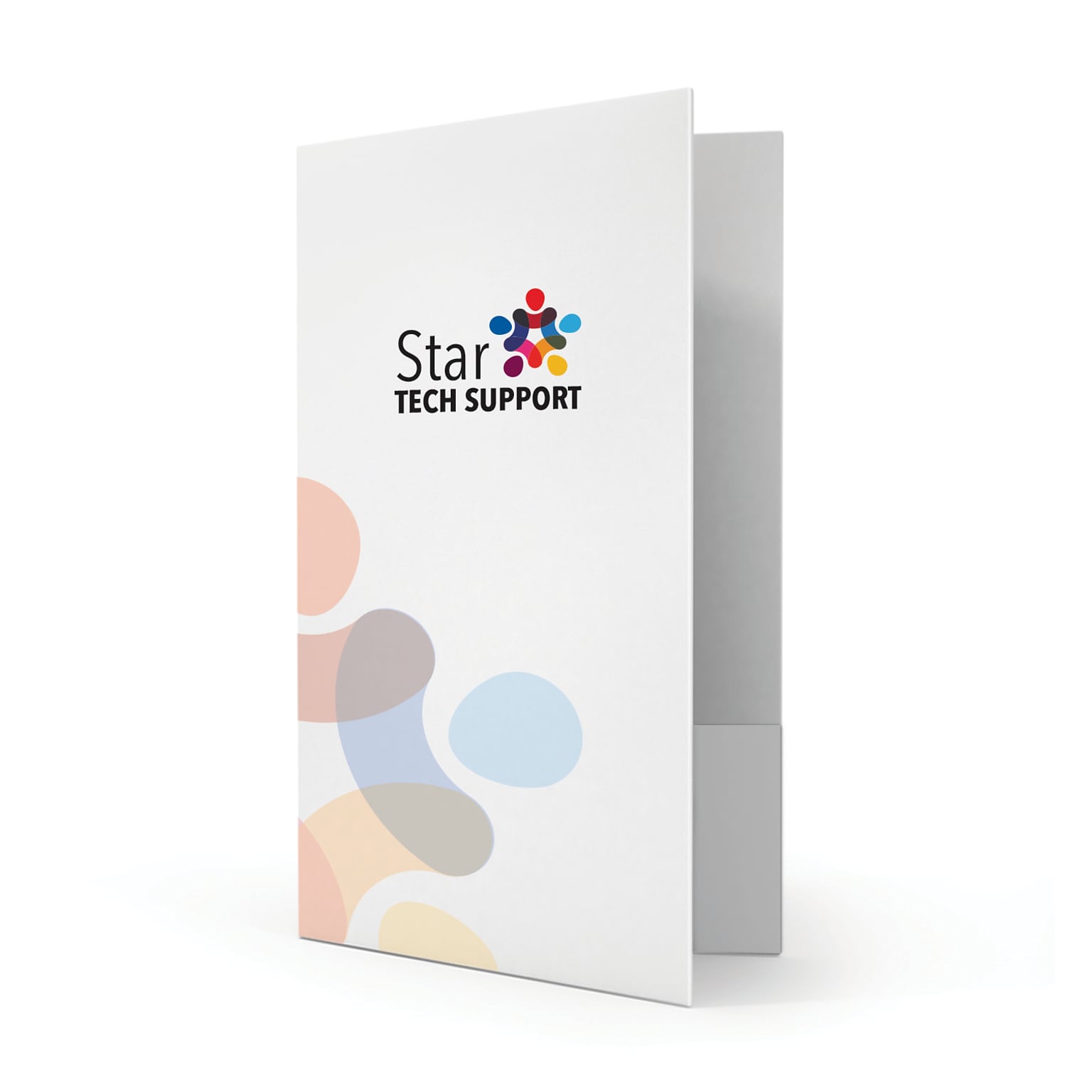 Custom Legal Two Pocket Presentation Folders, 9 x 14.5, White Smooth 80#, Full Color Printing, 50/Pack