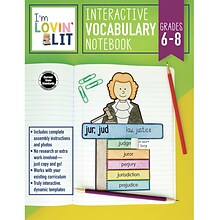 I’m Lovin’ Lit Interactive Vocabulary Notebook, Grades 6 - 8 Paperback (105003)