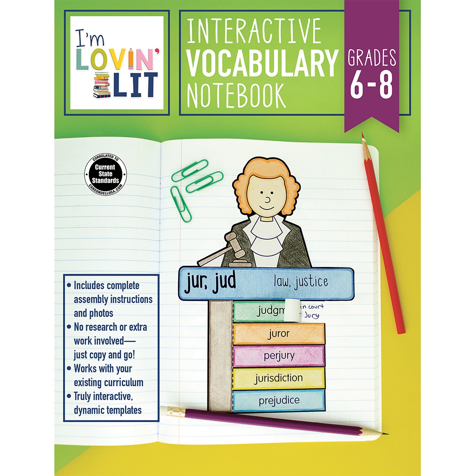 I’m Lovin’ Lit Interactive Vocabulary Notebook, Grades 6 - 8 Paperback (105003)