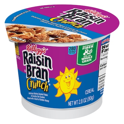 Kelloggs Raisin Bran Crunch Cereal, 2.8 oz., 6/Box (KEE3800012474)