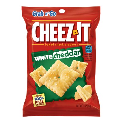 Sunshine® Cheez-It® Crackers, White Cheddar, 3 oz. Bags, 6/Box (KEE31532)