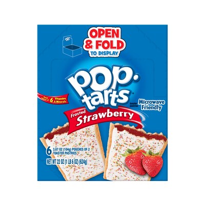 Pop-Tarts Frosted Strawberry Toaster Pastries, 3.67 oz., 6/Box (KEL31732)