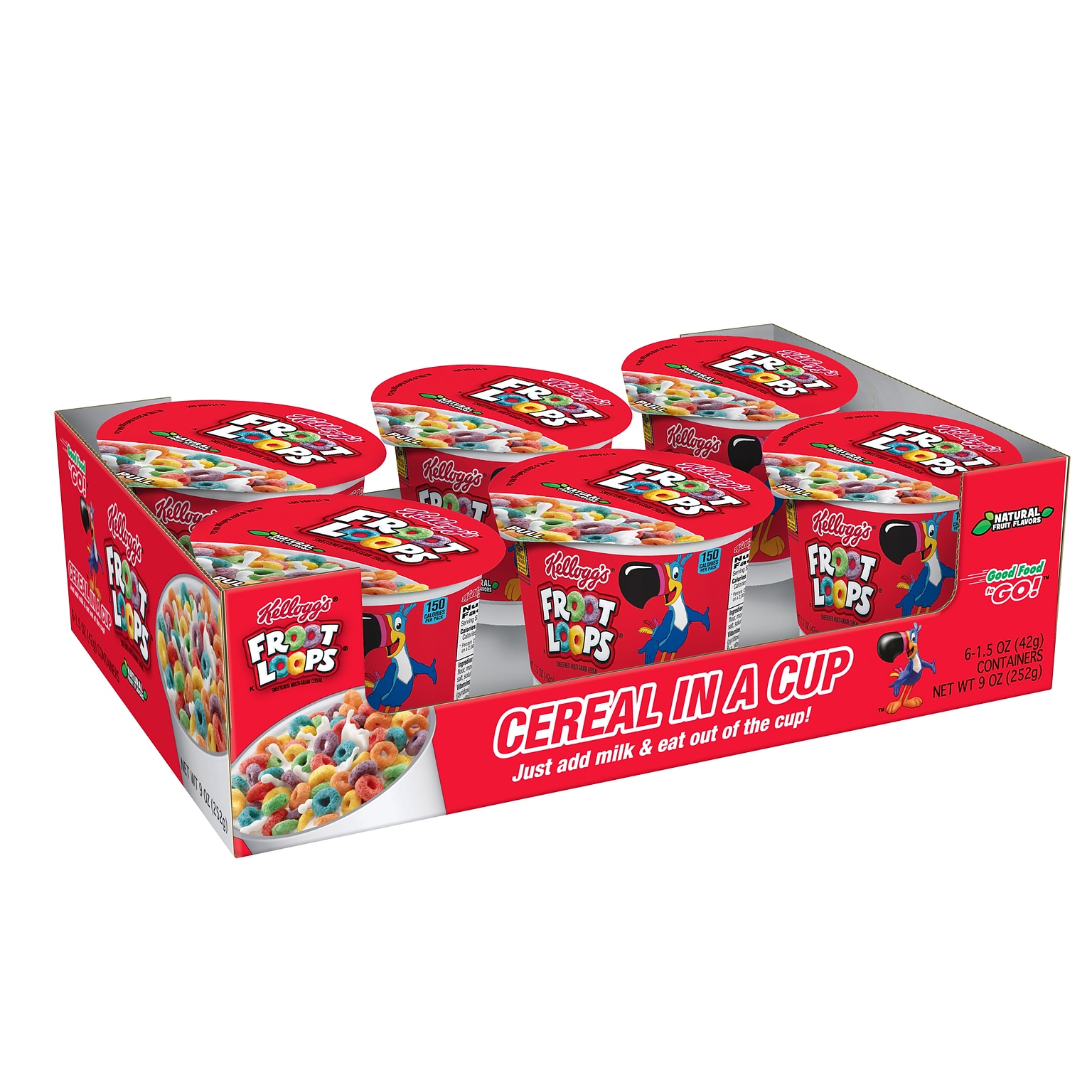 Froot Loops Cereal, Fruit Mix, 1.5 oz., 6/Box (KEE12465)