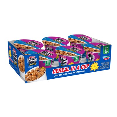 Kelloggs Raisin Bran Crunch Cereal, 2.8 oz., 6/Box (KEE3800012474)