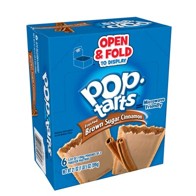 Pop-Tarts Frosted Brown Sugar Cinnamon Toaster Pastries, 3.52 oz., 6/Box (KEL31132)