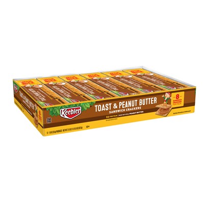 Keebler Toast and peanut butter Sandwich Crackers, 1.8 oz., 12 Packs/Box (KEE21166)