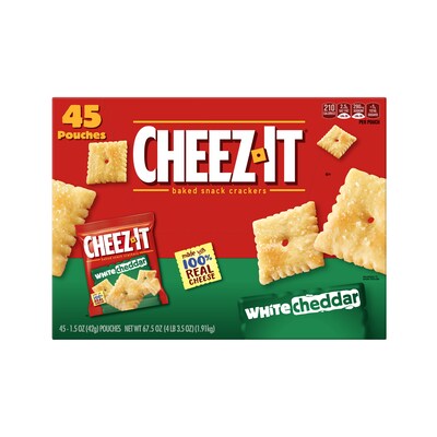 Cheez-It White cheddar Crackers, 1.5 oz., 45 Packs/Box (KEE10893)