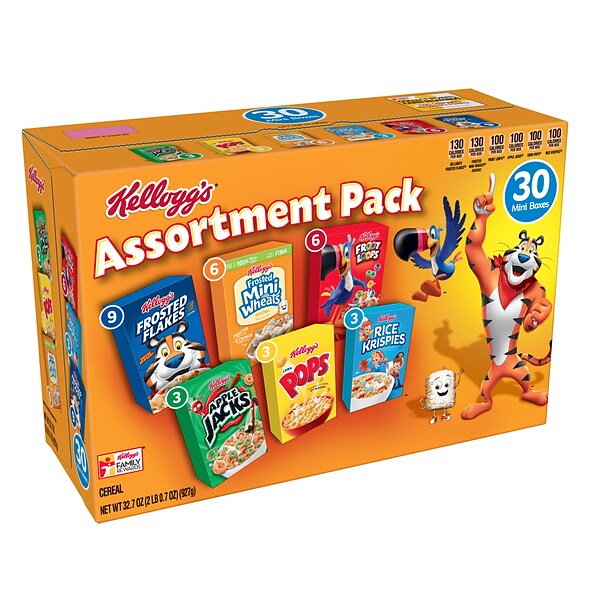 Kelloggs Variety Cereal, 1.52 oz., 30/Carton (KEE14747)