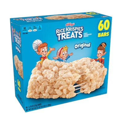 Rice Krispies Treats Marshmallow Cereal Bar, 0.78 oz., 60 Bars/Box (KEE17120)