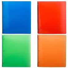 JAM Paper 3/4 3-Ring Non-View Binders, Assorted, 4/Pack (750T1RGBOR)