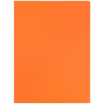 JAM Paper Premium Matte Colored Cardstock Two-Pocket Presentation Folders, Orange, 6/Pack (166628272B)
