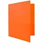JAM Paper Heavy Duty 2-Pocket Folder, Orange, 6/Pack (383Hord)