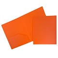 JAM Paper Heavy Duty 2-Pocket Folder, Orange, 6/Pack (383Hord)