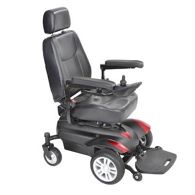 Drive Medical Titan Transportable Front Wheel Power Wheelchair, Full Back Captains Seat, 16 x 16