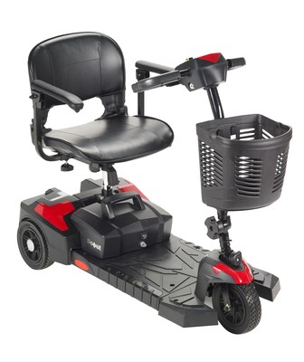 Drive Medical Scout Compact Travel Power Scooter, 3 Wheel, Extended Battery