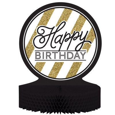 Creative Converting Black and Gold Centerpiece  (318109)
