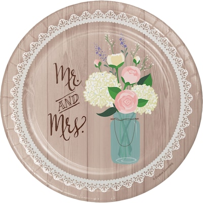 Creative Converting Rustic Wedding Dessert Plates 8 pk (418706)
